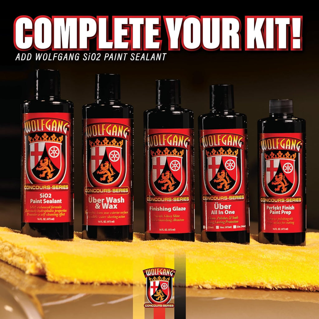 WOLFGANG CONCOURS SERIES SiO2 Paint Sealant | SiO2-Enhanced Formula for Hydrophobic Water Repellency | Long-Lasting Paint Protection | Easy Application | WG-0055 | 16 fl. oz.