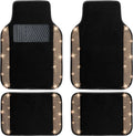NBTEPEM Gold Bling Car Floor Mats Full Set, Universal Fit Most Cars,SUV, Trucks, 4 pcs Sparkle Glitter Diamond Carpet for Women Girls with Anti-Slip Pad (Gold Diamond)