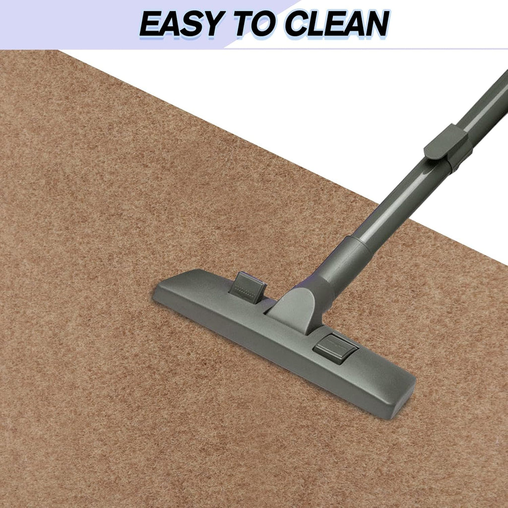 Custom Size Backed Non-Slip Area Rugs Runner, Easy Clean, Waterproof Runner Rugs for Hallway Entryway, Kitchen, Laundry, 2FT x 56FT, Beige