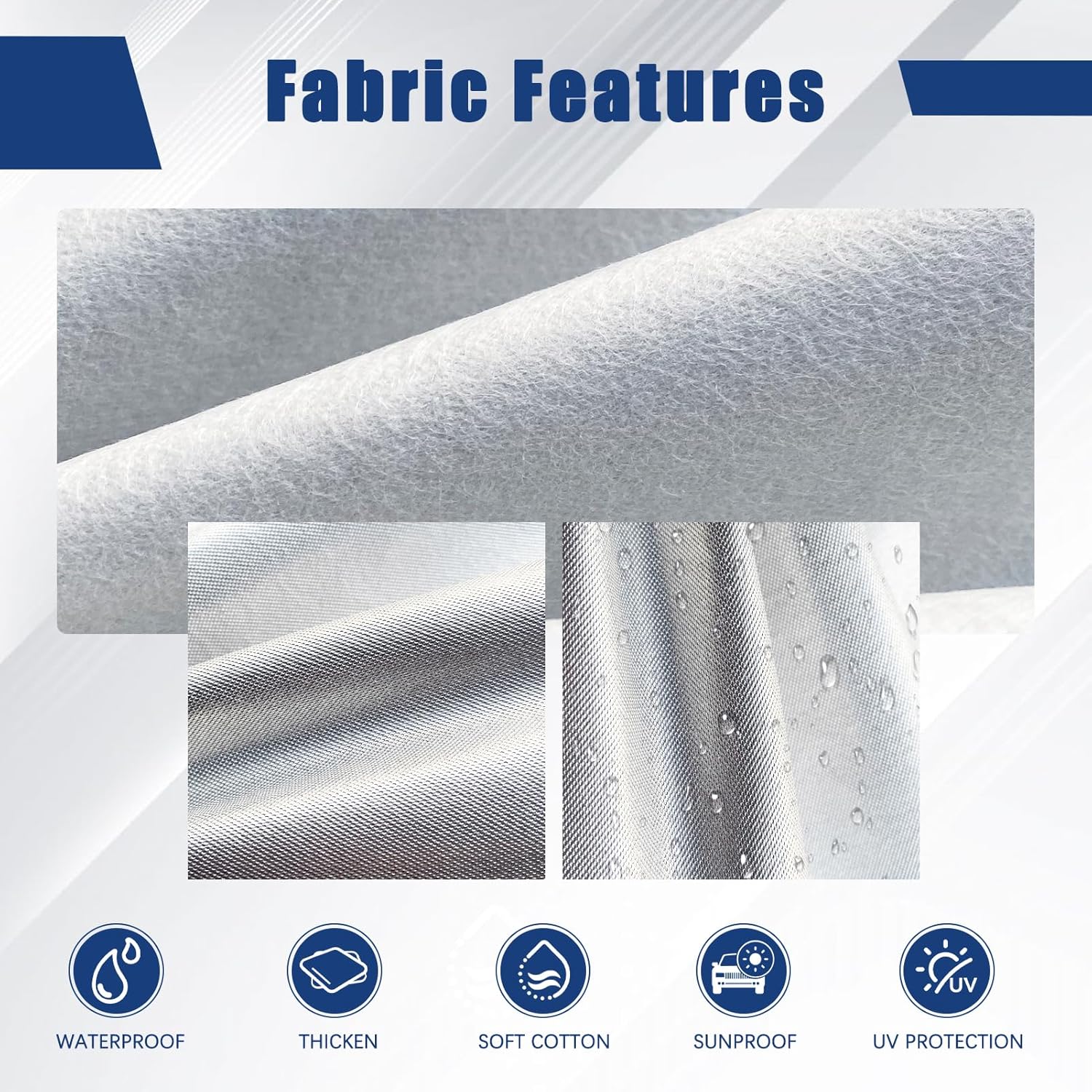 Kayme 6 Layers Car Cover Custom Fit for Jeep Wrangler 4 Dr/Unlimited 4 Door JK JL, Waterproof All Weather for Automobiles, Outdoor Full Cover Rain Sun UV Protection.Silver