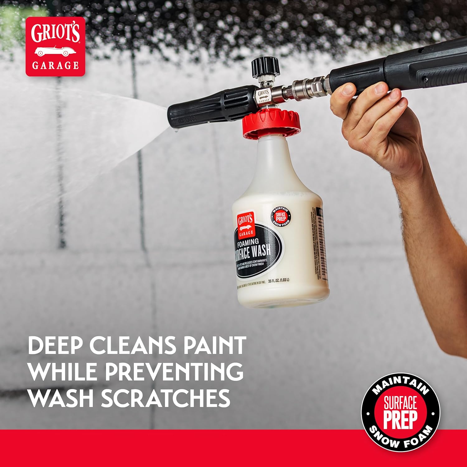 Griot's Garage BOSS Foaming Surface Wash for Car Cleaning and Detailing, Compatible with the BOSS Foam Cannon Auto-Mix System, 35oz