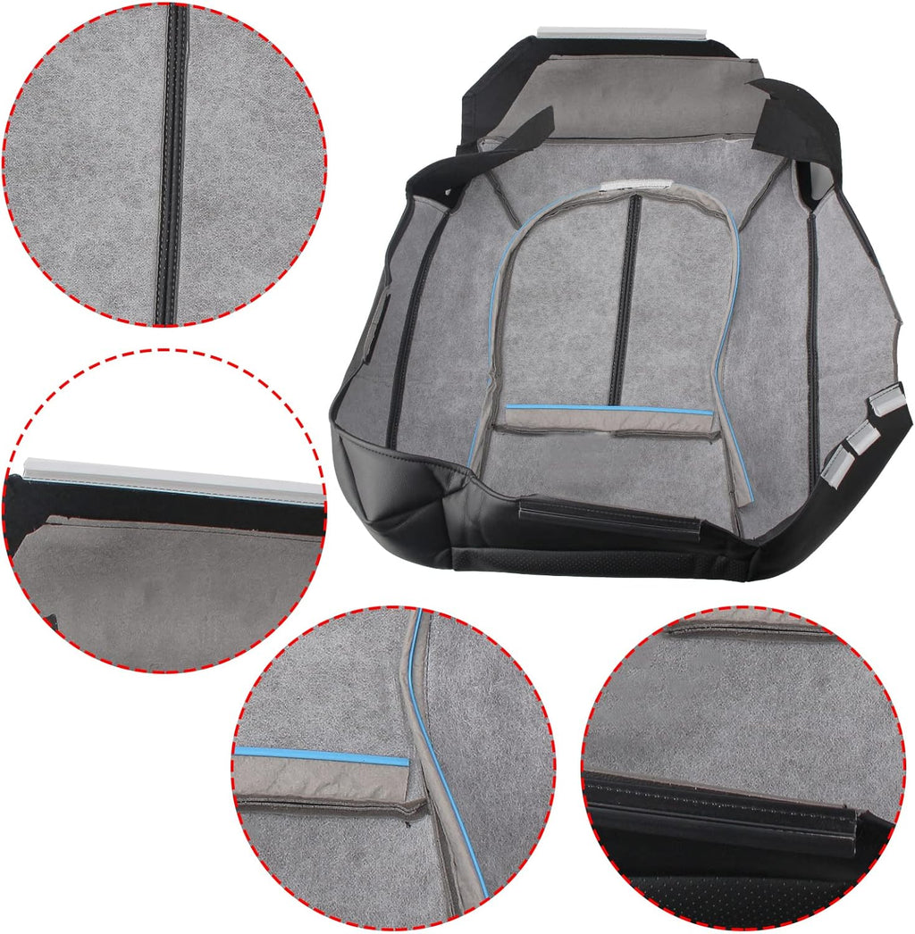 AUTOKAY Car Seat Covers for Ford Ford F250 F350 F450 F550 11-16, 4 Pcs Waterproof Faux Leatherette Cushion Cover Front Bottom & Top Back Synthetic Leather Seat Cover Black