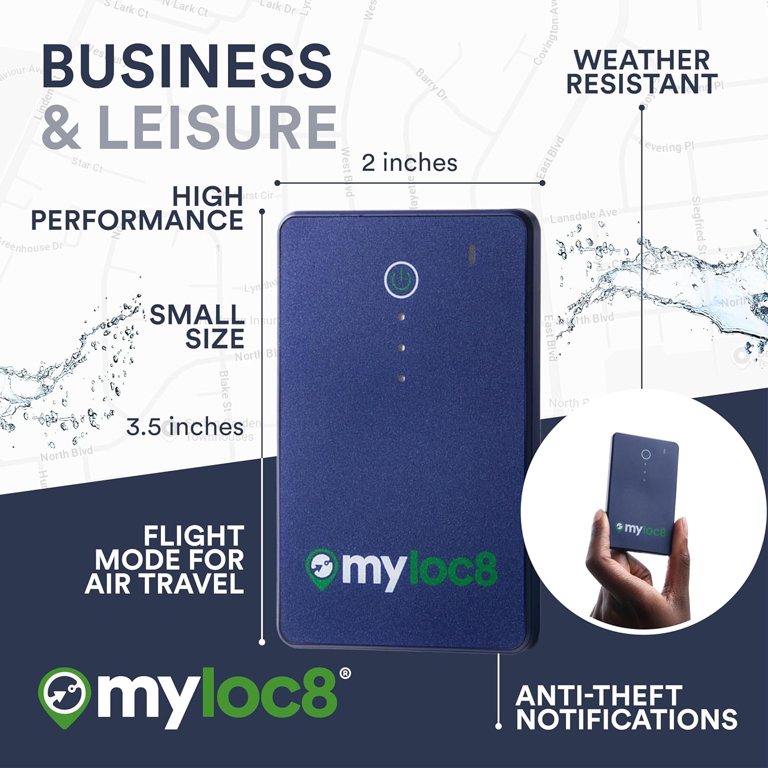 GPS Luggage Tracker for Suitcases TSA Approved, Android & iOS Compatible - Smart Tag with Bag Opening Alert - Real-Time Tracking Device for Travel or Even Car, Trailer, etc. – Long Battery Life