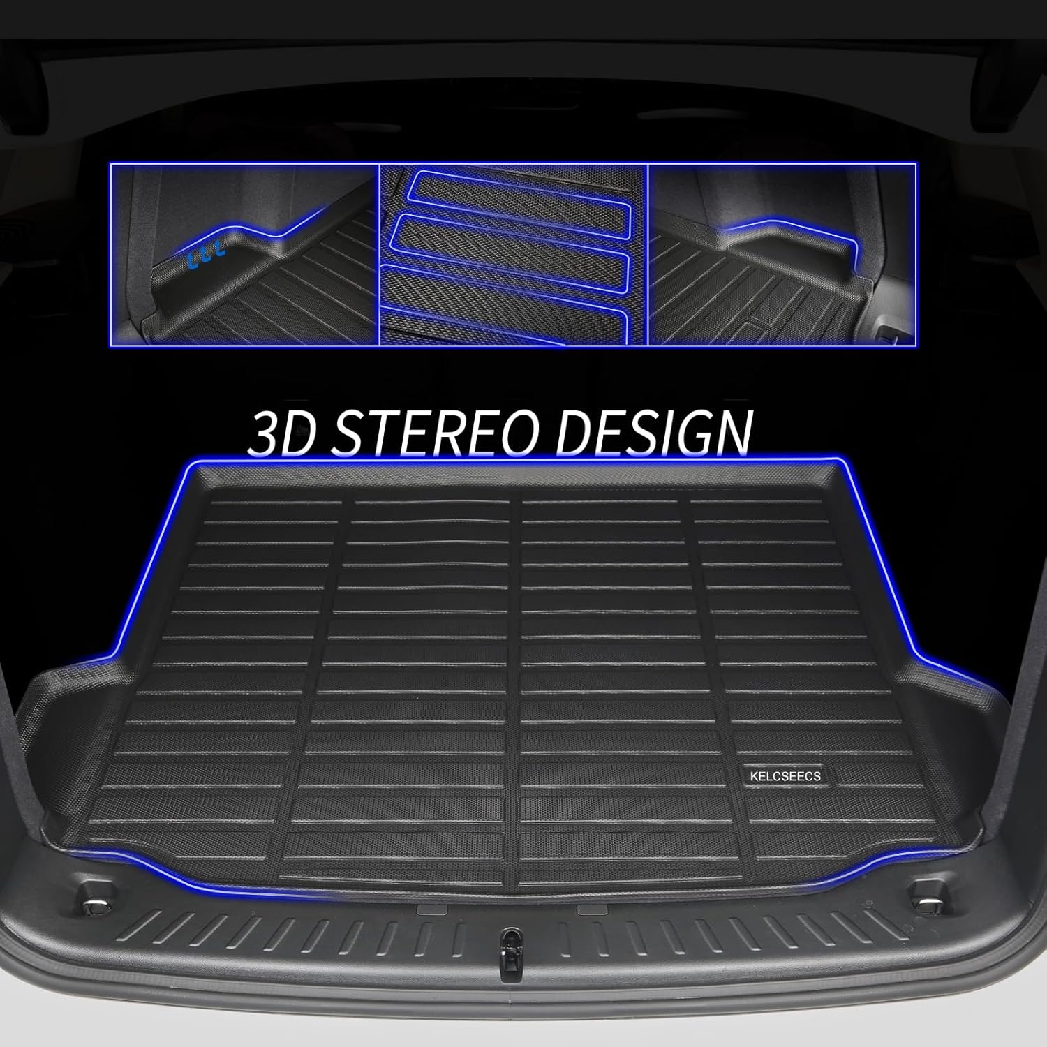 KELCSEECS® Floor Mats & Cargo Liner Custom for Lexus RX 2010-2015,All Weather Protection TPE Floor Liners Front& Rear Row Full Set Lexus RX Accessories Black