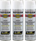Rust-Oleum 7590838-3PK Professional High Performance Enamel Spray Paint, 15 Oz, Flat White, 3 Pack