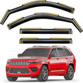 in-Channel Window Rain Guards Fit for Jeep Grand Cherokee(Not for L) 2022-2025 Double Cab Extra Durable Window Visors Window Deflectors Vent Visors Vent Shades Car Accessories-4 pcs 2-Q06
