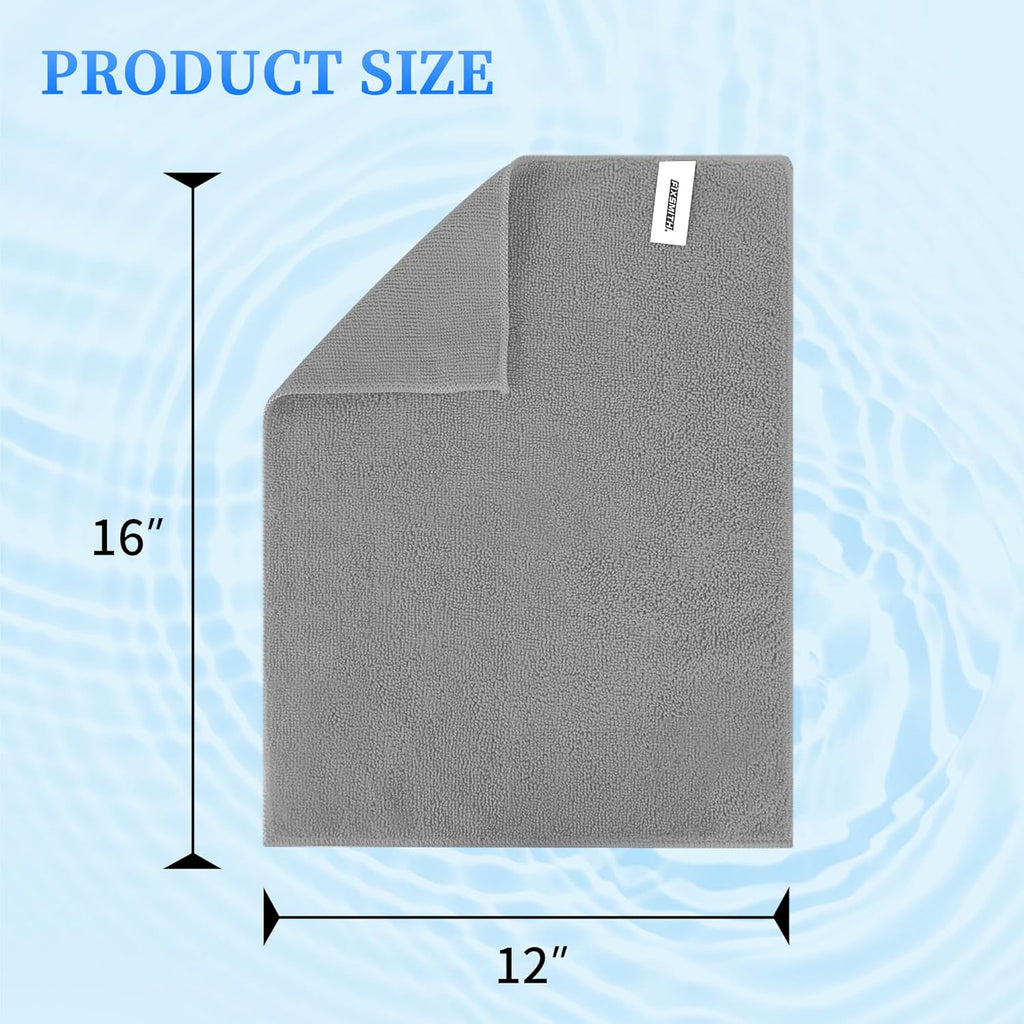 FIXSMITH Microfiber Cleaning Cloth - Pack of 8, Size: 12 x 16 in, Multi-Functional Cleaning Towels, Highly Absorbent Cleaning Rags, Lint-Free, Streak-Free Cleaning Cloths for Car Kitchen Home