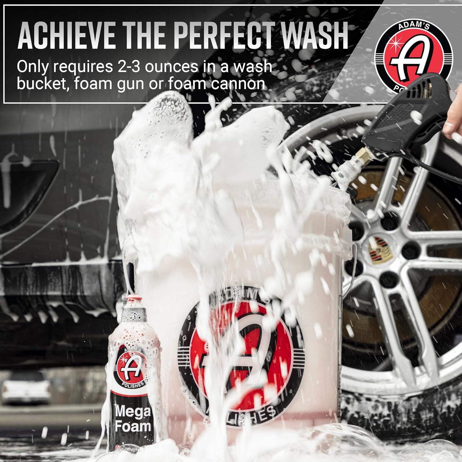 Adam’s Mega Foam (5 Gallon) - Detailing pH Neutral Car Soap For Car Washing, Concentated For Use In Car Wash Bucket, Foam Cannon & Foam Gun, Won't Strip Car Wax, Sealant or Ceramic Coating