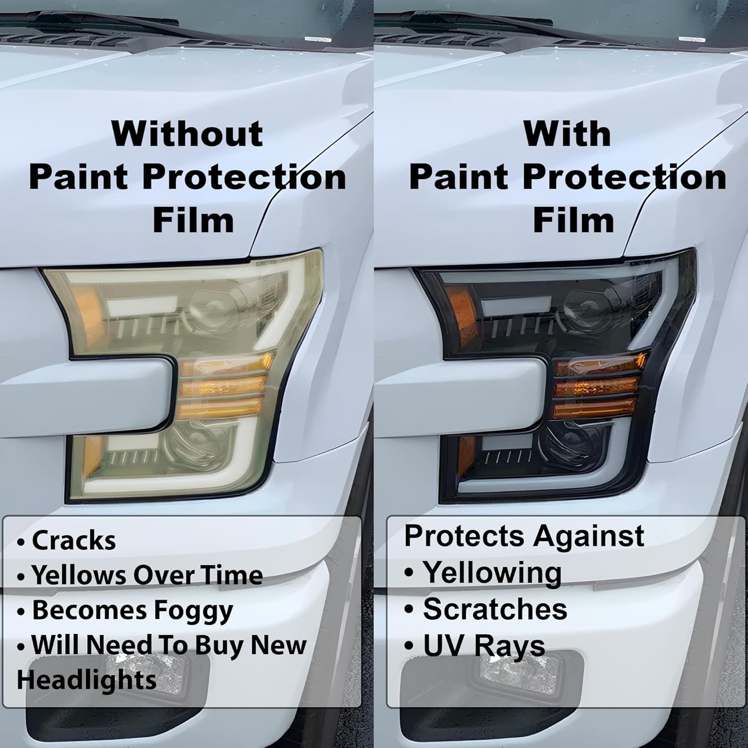 BOGAR TECH DESIGNS Full Headlight Head Light PPF Kit Compatible with Mitsubishi Outlander 2022-2025, Clear Bra