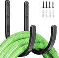 Garden Hose Holder Wall Mount - Aluminum Hose Hanger for Outside, Durable Wall-Mounted Hooks for Garden & Outdoor Use（2 Hooks）