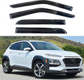 KPY Window Visor Compatible with Hyundai Kona 2018-2023, 4PC Rain Guard Side Window Vent Deflectors Tape-On Mugen Style, 2018 2019 2020 2021 2022 2023