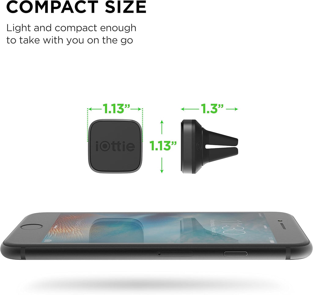 iOttie iTap Mini Magnetic Premium Air Vent Mount Holder for Easy Hands-Free Use, Secure Grip and 360-Degree Rotation for All Smartphones