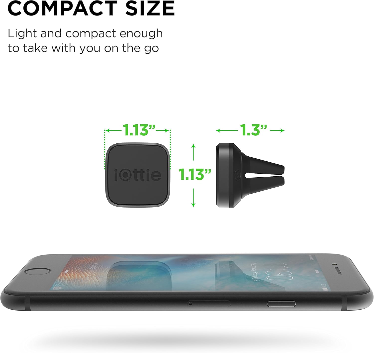 iOttie iTap Mini Magnetic Premium Air Vent Mount Holder for Easy Hands-Free Use, Secure Grip and 360-Degree Rotation for All Smartphones