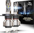 RENO H4 Bulb, H4 9003 Fog Lights Bulb, 9003 H4 Light Bulbs Fanless In Line HB2 Car Fog Bulb Plug and Play, Pack of 2
