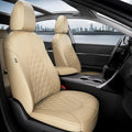 for Toyota Camry Seat Covers LE SE SE Nightshade 2018 2019 2020 2021 2022 2023 2024 - Custom Car Seat Covers Full Set, Waterproof Breathable Leather Seat Covers for Cars, Beige Not for Hybrid