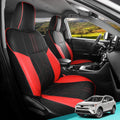 for Toyota RAV4 Seat Covers 2013 2014 2015 2016 2017 2018 RAV 4 XLE SE Limited Platinum Adventure (not for LE&Hybrid) - Custom Leather Car Seat Covers Full Set - BlackRed