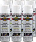 Rust-Oleum 7590838-6PK Professional High Performance Enamel Spray Paint, 15 Oz, Flat White, 6 Pack