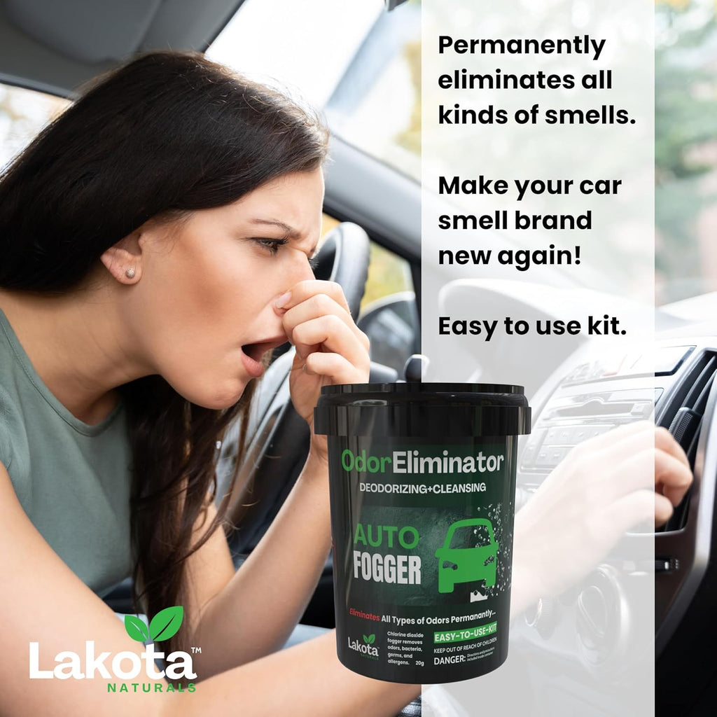 Chlorine Dioxide Fogger Deodorizing Kit, Car Bomb Odor Eliminator, Smoke Smell Remover For Car, Scent Bomb Air Freshener & Deodorizer. Easy to Use Kit Eliminates All Kinds of Odors!