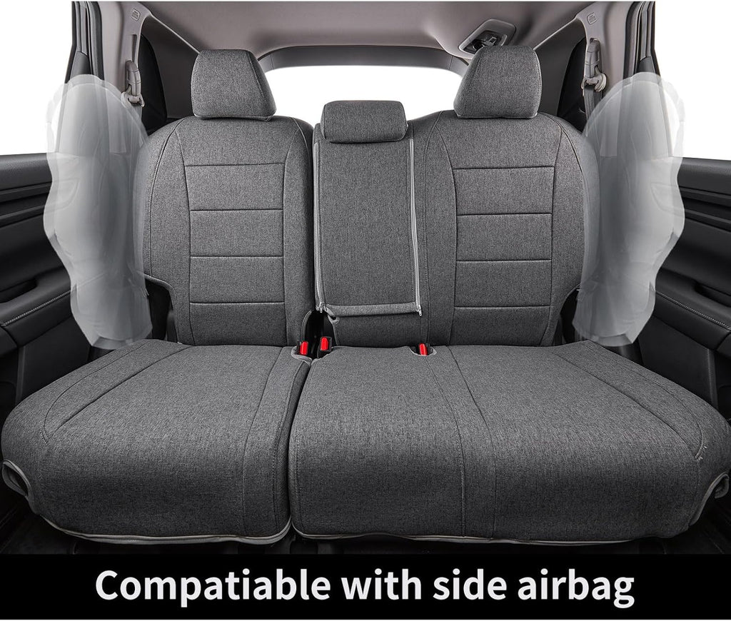 coverdream CRV Seat Covers Custom Fit for 2023 2024 2025 2026 Honda CR-V LX,EX,EX-L,Sport Series,Hybrid,Fully Covered,Airbag Compatible,UV Resistant Polyester Seat Protector(Full Set,Gray)