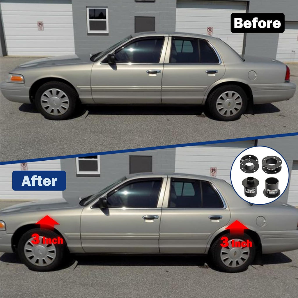 3" Front and Rear Lift Kit for 2003-2011 Crown Victoria, Grand Marquis, Town Car, and 2003-2004 Marauder