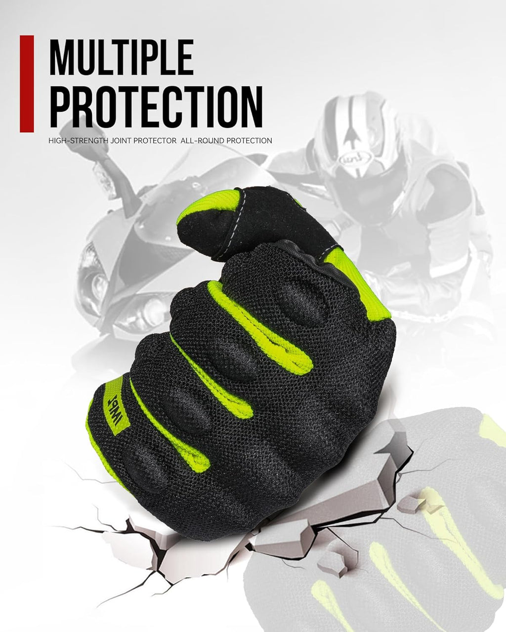 BORLENI Motorcycle Riding Gloves Touch Screen Full Finger Glove Motocross Road Racing Bike Outdoor Sports for Women Men