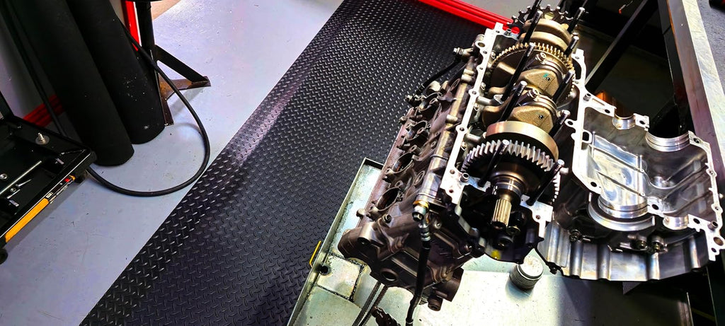 Rhino Mats, American Classic Diamond Anti-Fatigue Mats, Industrial Ergonomic Comfort Standing Mat for Work, Home, Garage, Office, Kitchen or Anywhere (Black 9/16" Thick, 2 FT. x 21 FT.)