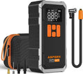 AsperX 160PSI Cordless Tire Inflator Air Compressor – Portable Rechargeable Air Pump with LCD Display, Auto Shut Off, LED Light & Carrying Case | Fast Inflation for Car Tires, Bike, Motorcycle, Balls