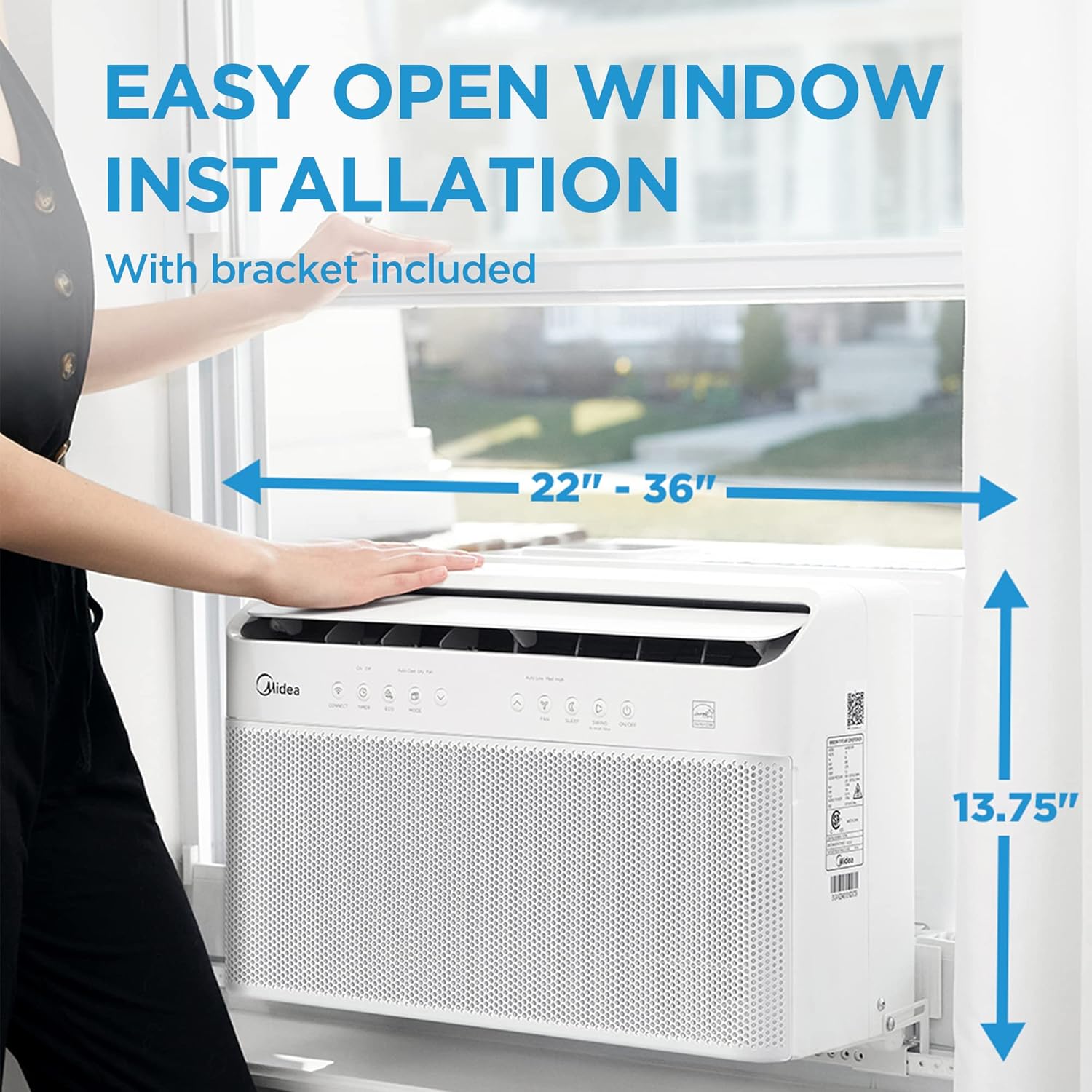 Midea MAW10V1QWT U-Shaped AC Window Air Conditioner