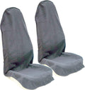 Car Seat Cover Protector Front Seats,for Gym Workout,Running,Swimming,Beach and Hiking,Waterproof Sweat Towel Bucket Seat Covers for Cars SUV Trucks (Grey, 2Pcs)