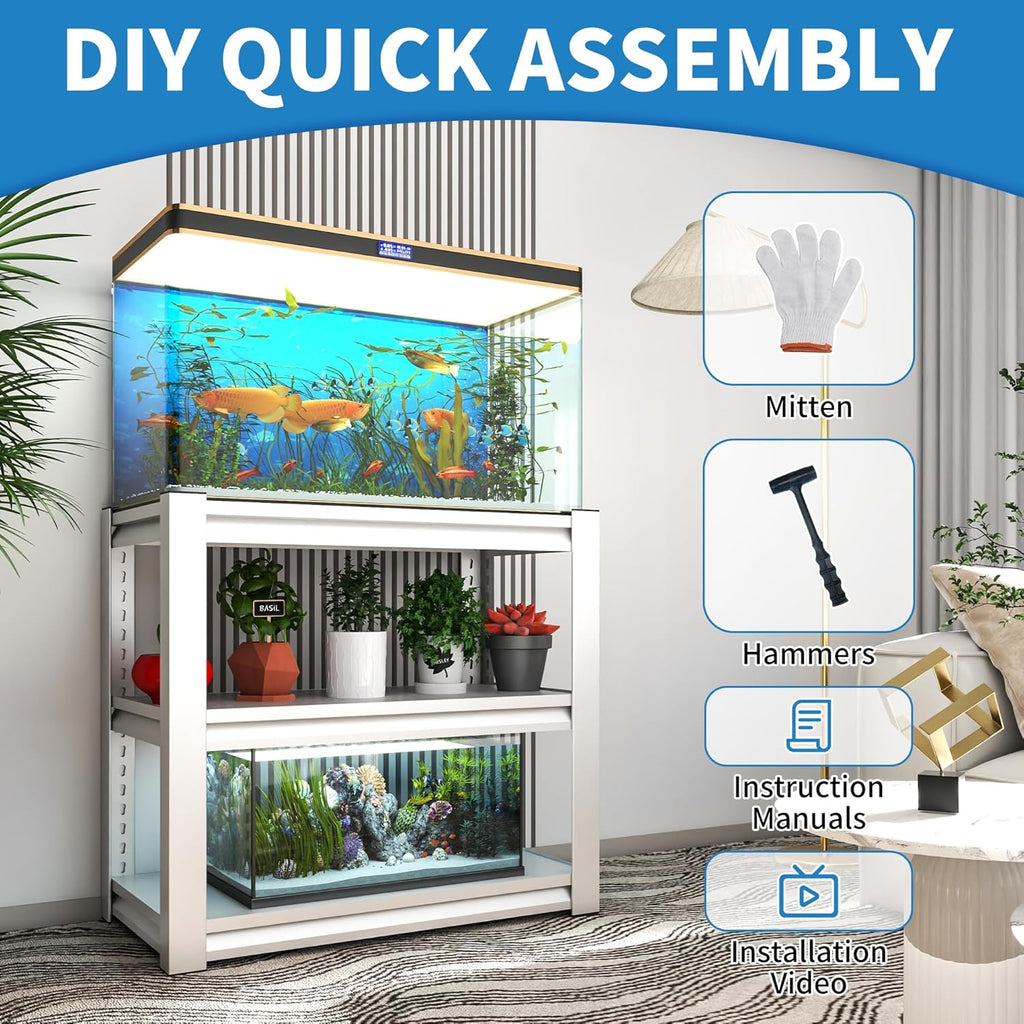 White 3-Tier Metal Shelving Heavy Duty Small Storage Racks, Utility Garage Shelving Organization for Basement Workshop Pantry Balcony