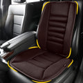 Memory Foam Car Seat Cushion with Lumbar Support Pillow, Memory Foam Driving Pillow for Back-Sciatica Pain Relief, Auto Pad Suitable for Car, Truck, SUV - 4D Mesh Brown
