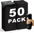 Microfiber Cleaning Cloth-50Pcs (13x13 inch) Ultra Soft Highly Absorbent Rags for Cleaning, Reusable and Lint Free Towels for Housekeeping-Machine Wash (Black)