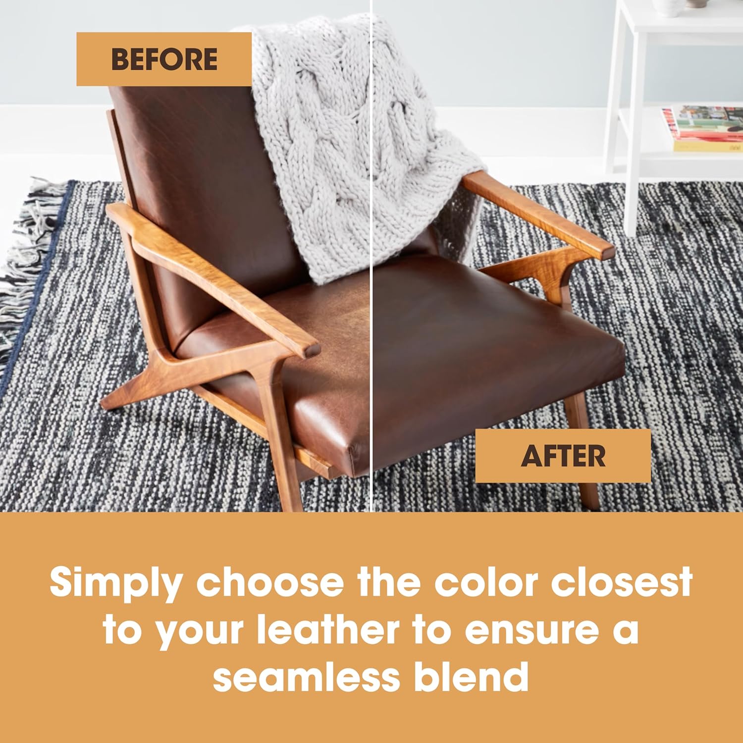 Furniture Clinic Leather Complete Restoration Kit | with Leather Recoloring Balm, Cleaner, 2-in-1 Protection Cream & Conditioner, Sponge, and Cloth | Repair Kit for Furniture (White)