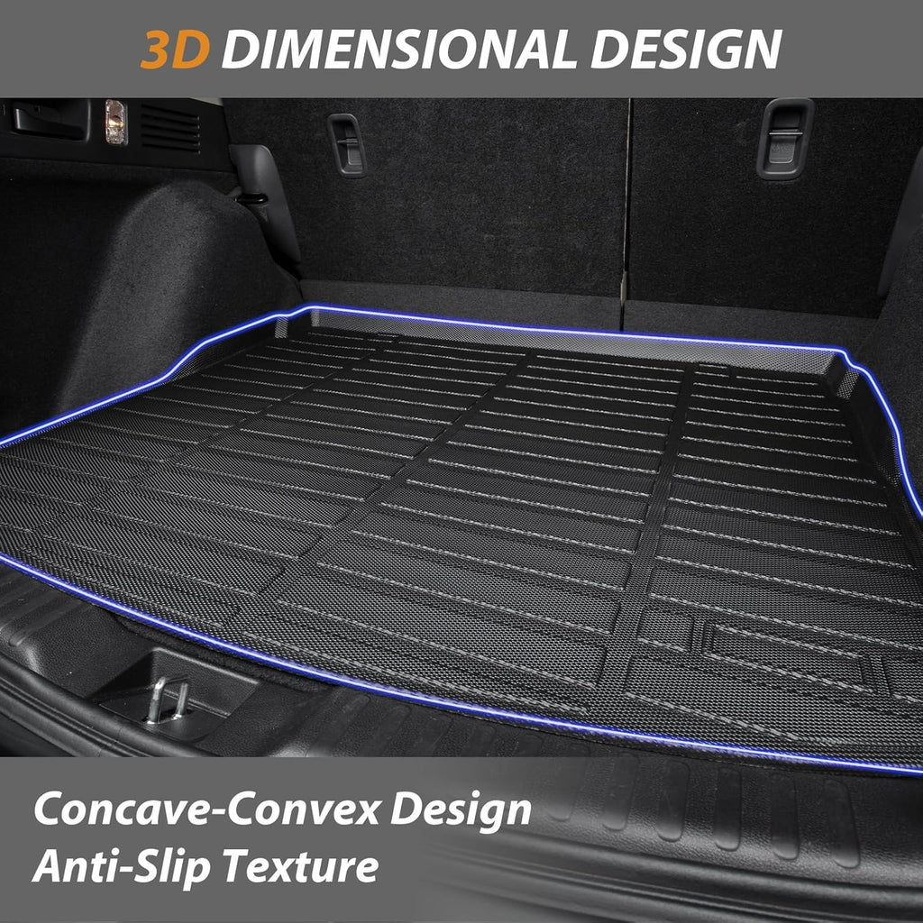 AIPOIL® Floor Mats & Cargo Liner Set for 2019-2025 Volvo S60 (Not for Recharge) All Weather Protection TPE Anti-Slip Automotive Full Set Custom Car Mats Accessories - Black