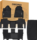 OEDRO Floor Mats Accessories Set (Full Set + Cargo) Fit for 2022-2025 Jeep Wagoneer, Custom Fit TPE All-Weather Floor Liners, Black