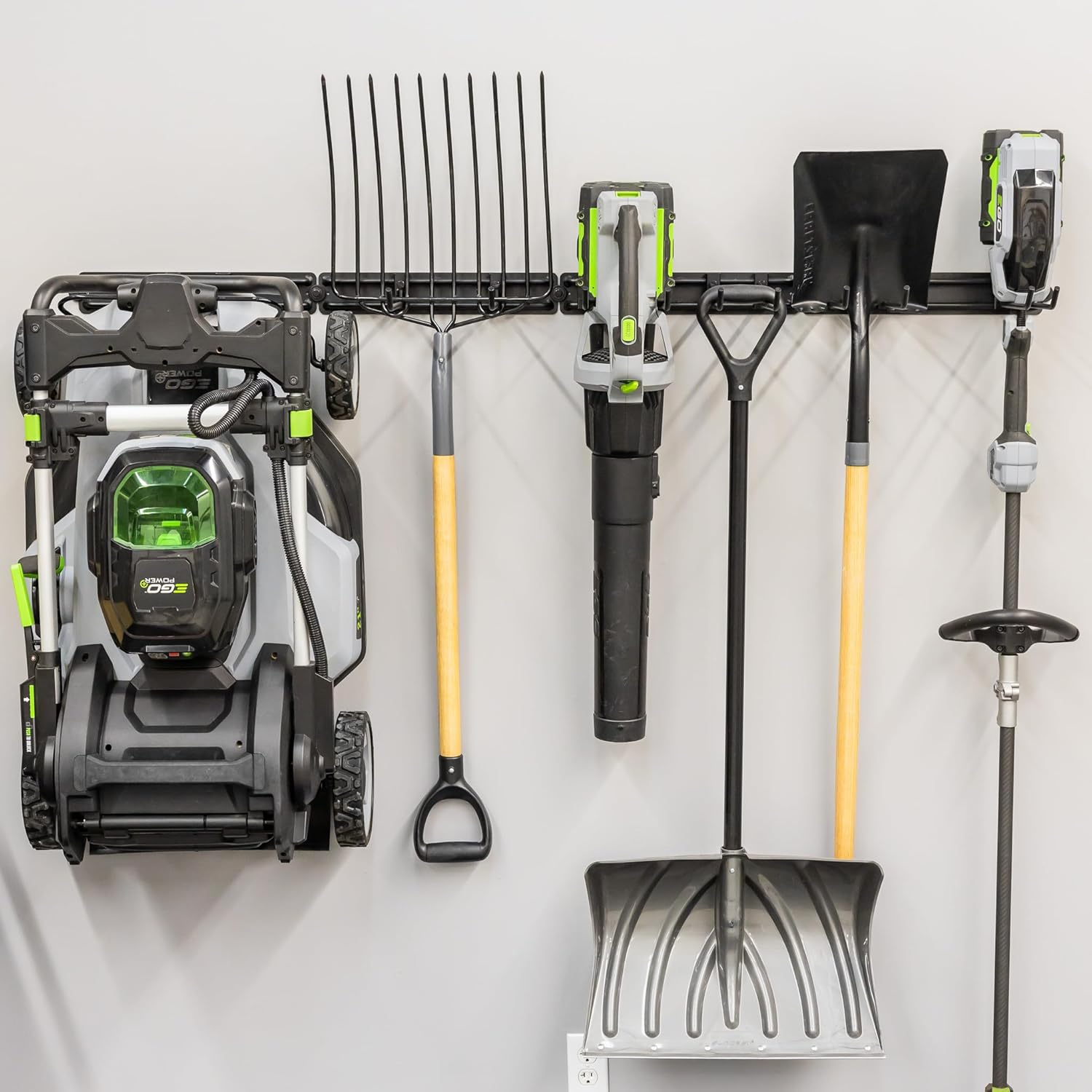 StoreYourBoard 64" Modular Garage Garden Tool Organizer Wall Mount – Heavy Duty Garden Tool Rack for Garage Organization and Storage, Wall Tool Organizer for Shovels, Rakes, Yard Tools, Holds 600 lbs
