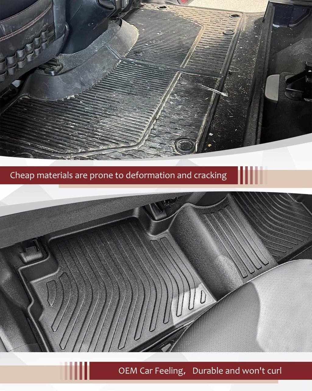 Icyhaws® Floor Mats for Buick Encore GX (AWD Only) 2020-2025 | All Weather TPE Waterproof Anti-Slip Custom Fit Car Floor Liners & Cargo Liner Trunk Mat | Front & Rear Row, 4pcs Black