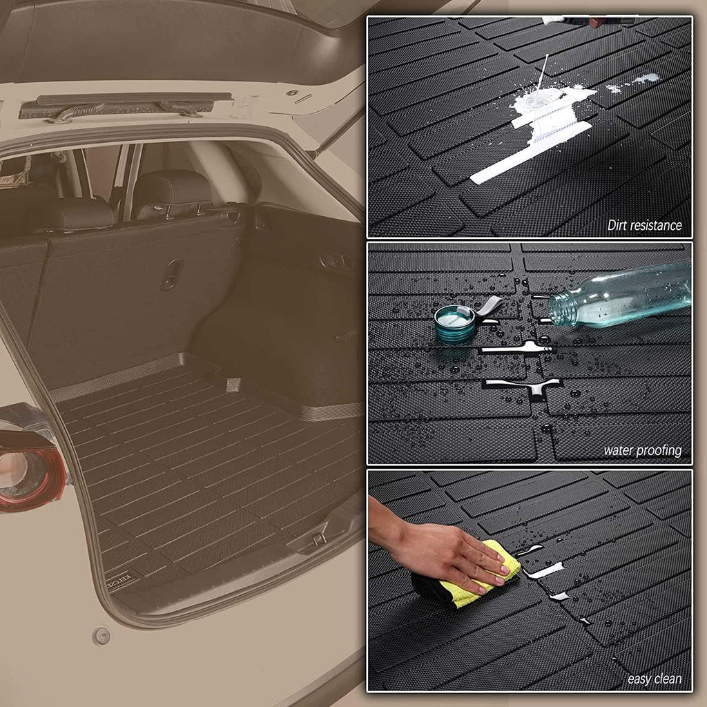 KELCSEECS Cargo Liner Custom for 2025 2024 2023 2022 Hyundai Tucson Hybrid with subwoofer Automotive Cargo Mat All Weather Floor Liners Trunk Mat Hyundai Tucson Hybrid Trunk Liner Accessories Black