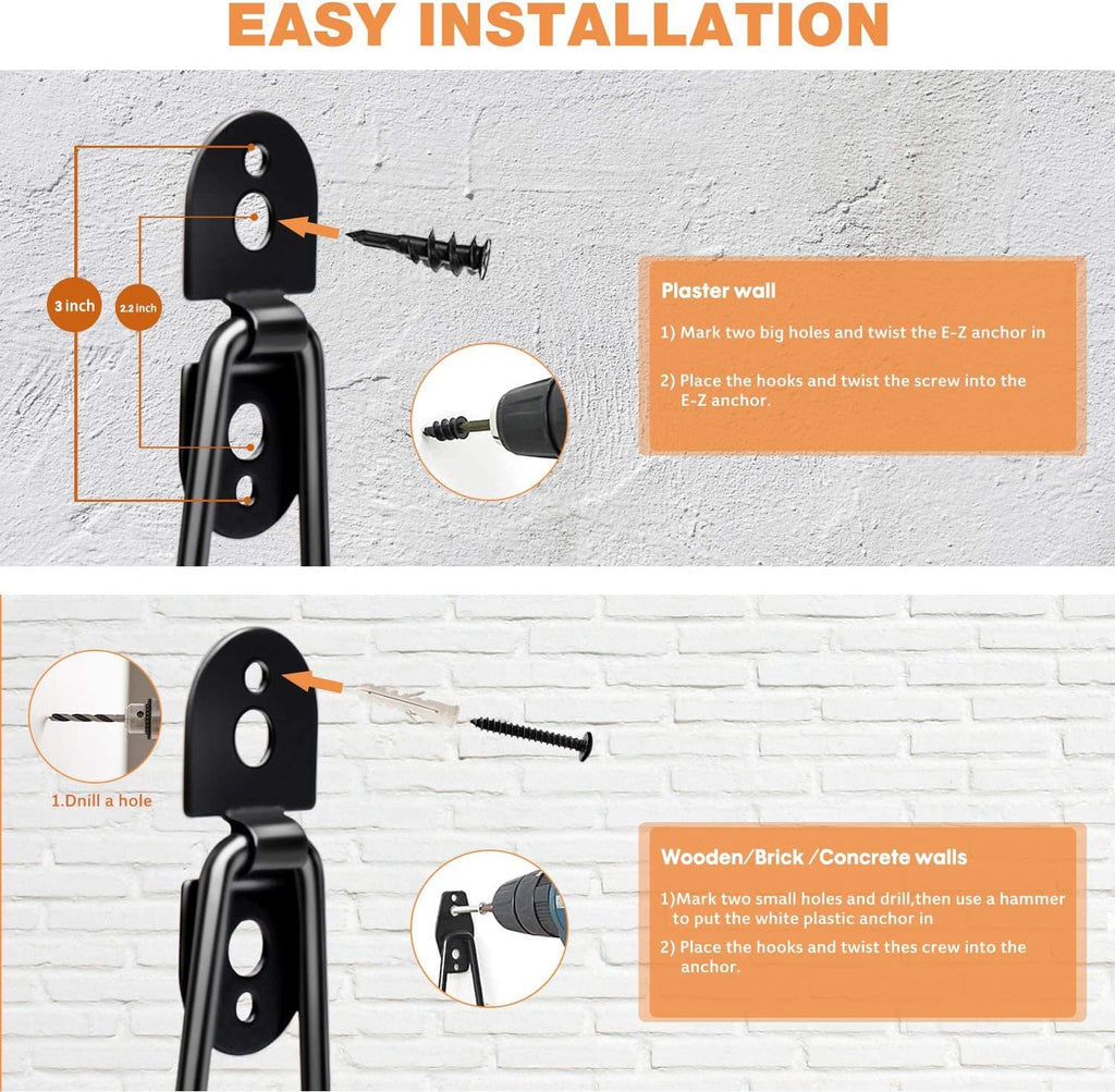 Garage Storage Hooks - 7.5 Inch Long Wall Mount Hanger, Garage Organizer Heavy Duty Utility Hooks for Ladder, Ski, Chairs, Garden Tool, Bulk Items