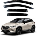 KPY Window Visor Compatible with Mazda CX-3 2016-2021 (CX3), 4PC Rain Guard Side Window Vent Deflectors Tape-On Mugen Style, 2016 2017 2018 2019 2020 2021