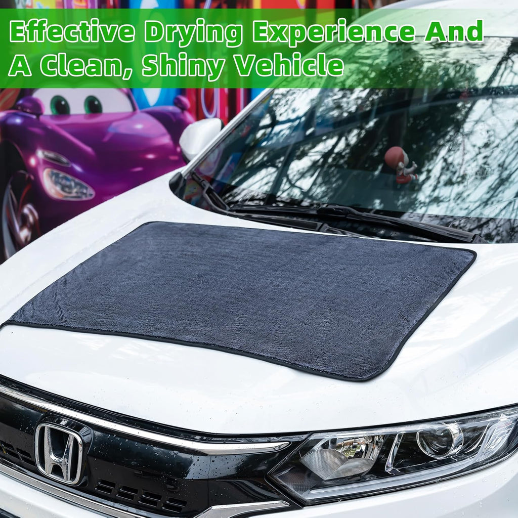 CADONO Large Microfiber Car Drying Towel, Ultra Absorbent Microfiber Cleaning Cloth for Cars, No Streaks, Scratches, or Water Spots (36"x 24")