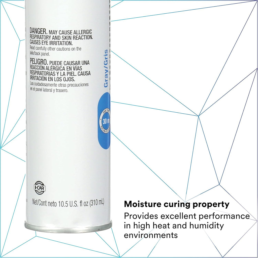 3M Urethane Seam Sealer, 08362, Gray Color, High Solids, Permanently Flexible, 310 mL/10.5 fl oz Cartridge