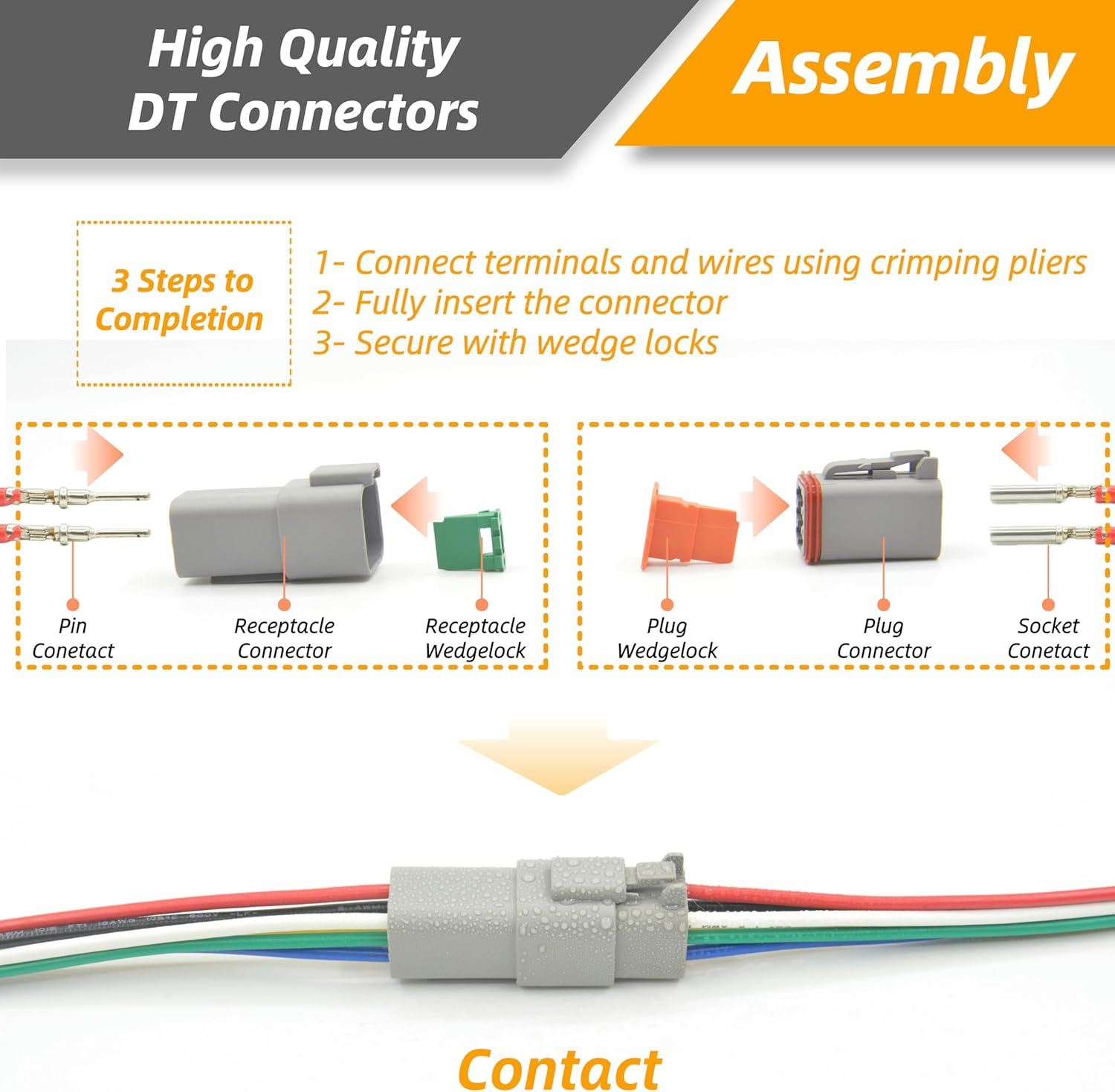 DT Kit for Car Motorcycle Boat (6PIN 6SET)