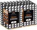 Xpose Safety 72" Heavy Duty Rubber Parking Stopper – Bulk 2 Full Pallets 100 Pack Wheel Blocks for Garage, Driveway, or Ramp – Car Bumper Stop with White Reflective Strips – Removable Floor Mount