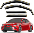 in-Channel Window Rain Guards Fit for Toyota Camry 2018 2019 2020 2021 2022 2023 2024 Extra Durable Window Visors Window Deflectors Vent Visors Vent Shades Car Accessories-4 pcs 2-Q14
