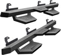 Running Boards Compatible with 2018-2025 Jeep Wrangler JL 4 Doors, Carbon Steel Coated Black Side Steps Nerf Bars