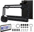2 Pack Black Bling License Plate Frames for Women - Stainless Steel with Diamond Sparkly Rhinestone License Plate Holders - Perfect Birthday for Auto Lovers