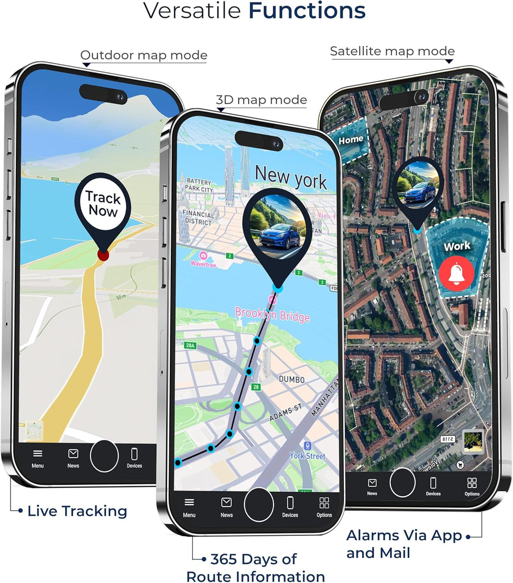 Salind 01 4G GPS Real-Time Tracker to Vehicle Battery (9-75V) - GPS Car Tracker Device with App Notification & Multiple Alerts - Vehicle Security for Car, Motorcycles, Vans - Subscription Required