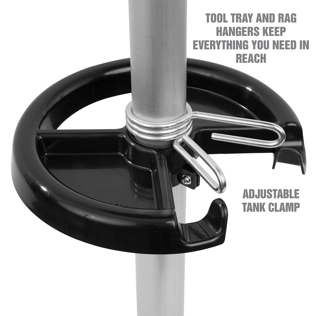 OEMTOOLS 87031 18 Gallon Oil Drain Container, Upright Adjustable Oil Drain Tank with Funnel, Waste Oil Container for Automotive Oil Changes