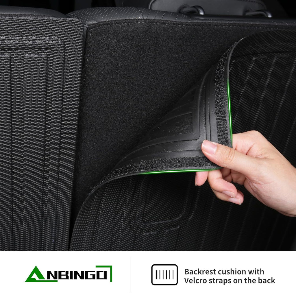 ANBINGO®Floor Mats & Cargo Liner & SeatBack Fit for Honda Pilot 2009-2015 Full Set Waterproof Car Mats All Weather Guard TPE Pilot Mats Set Black